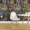 Pre-Pasted Wallpaper 2FT Wide Blue Leaves Animal Print Wild Dark Tropical Tiger Cheetah Lizard Botanical Floral Large Scale Jungle Custom Pre-pasted Wallpaper by Spoonflower